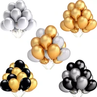20pcs 12inch gold silver black pink latex balloons happy birthday wedding party decor kids gift supplies inflatable air globos