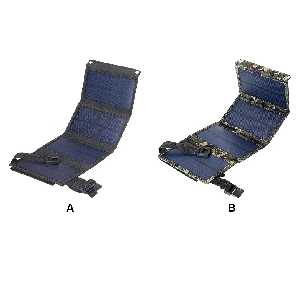 

USB Output Solar Panels 20W 5V Outdoor Phone Charger Camping Hiking Backpacking Battery Power Bank Charging Plate