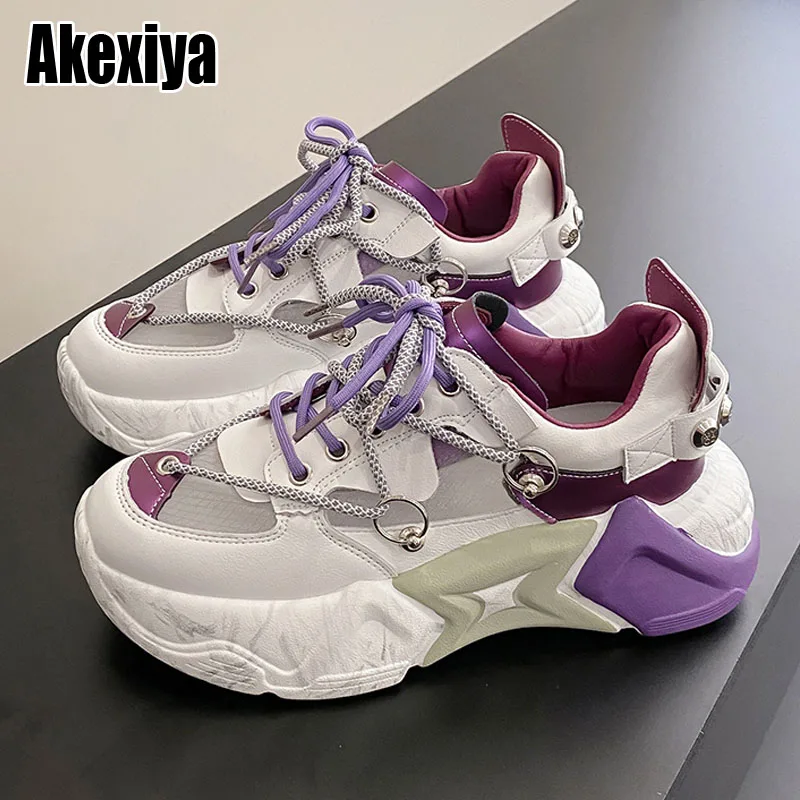 

Кроссовки женские сетчатые на платформе, дышащие, на осень