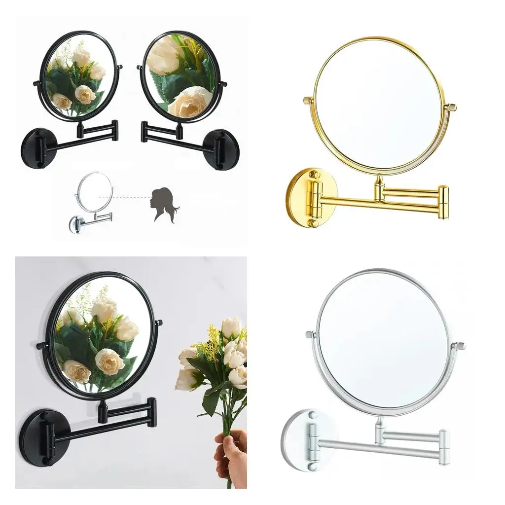 

2-Side Swivel Wall Mount Makeup Mirror 3x Magnification for Cosmetic Shaving