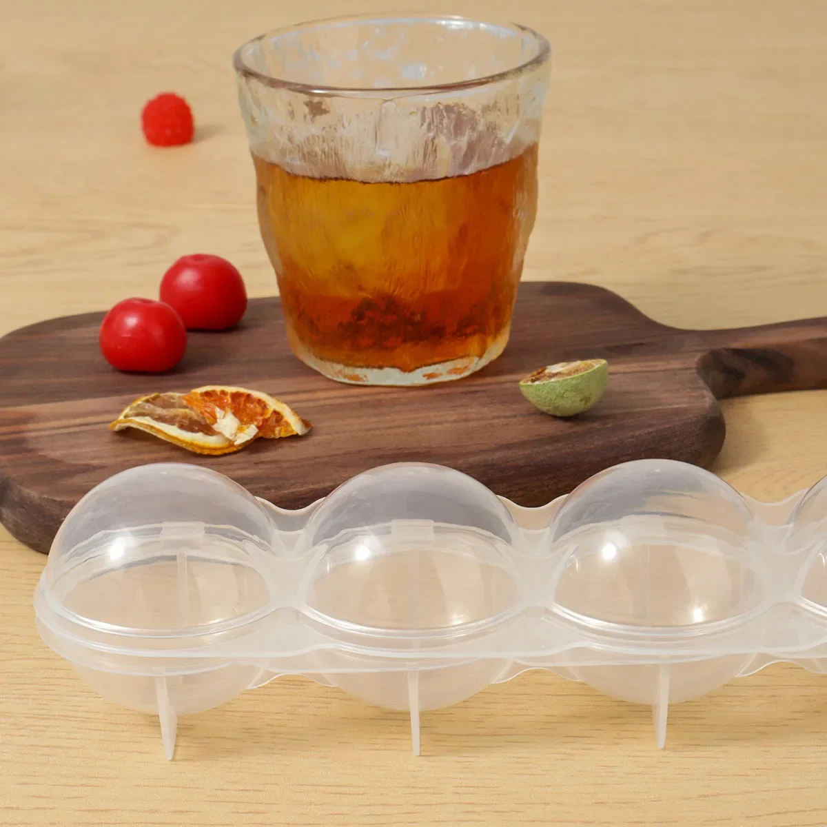 1 шт. пластиковая прозрачная форма для льда 4 отверстия