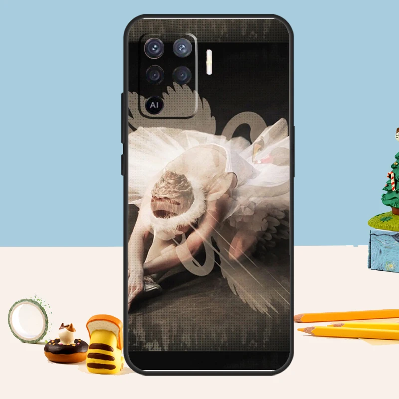 Лебедь танцевальный балет для OPPO A58 A78 A98 A17 A57 A77 A16 A76 A96 A74 A94 A5 A9 A15 A52 A72 A93 A53 A54S