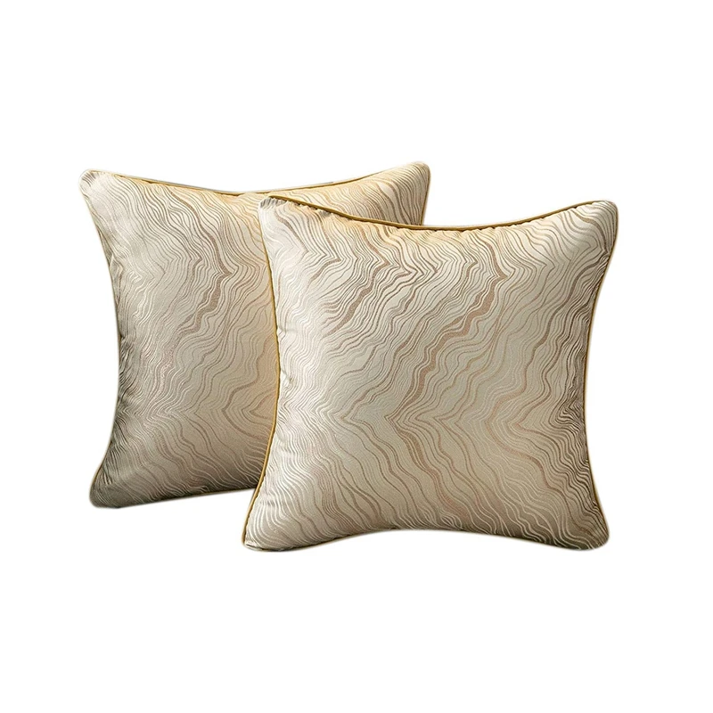 

2Pcs Decorative Throw Pillow Covers Set Square Silk Soft Cushion Case For Sofa Bedroom Garden 45 X 45 Cm Sofa Cushions