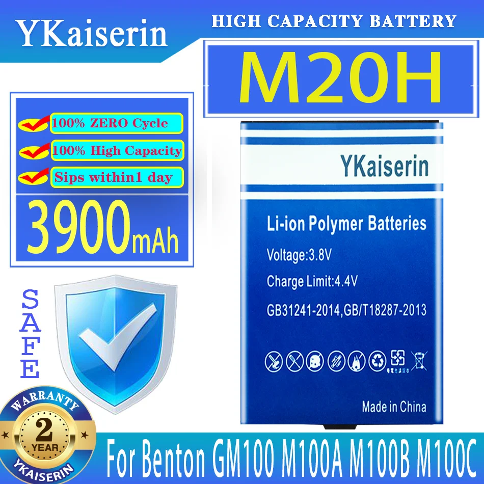

YKaiserin 3900mAh Replacement Battery M20H For Benton M100C GM100 M100A M100B Digital Batteries