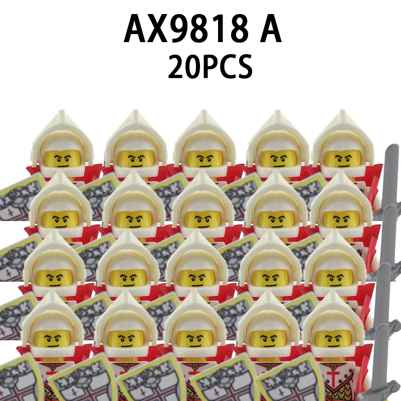 Римские Рыцари строительные блоки средневековые Военные солдаты фигурки