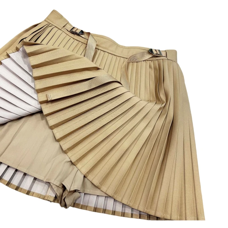 Новинка Высококачественная плиссированная юбка верхняя на ощупь Женская