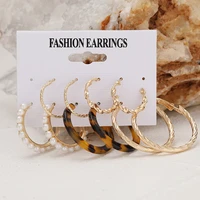 designer pearl circle hoop earrings set 2022 trend new korean style aesthetic accessories bohemian women jewelry wholesale