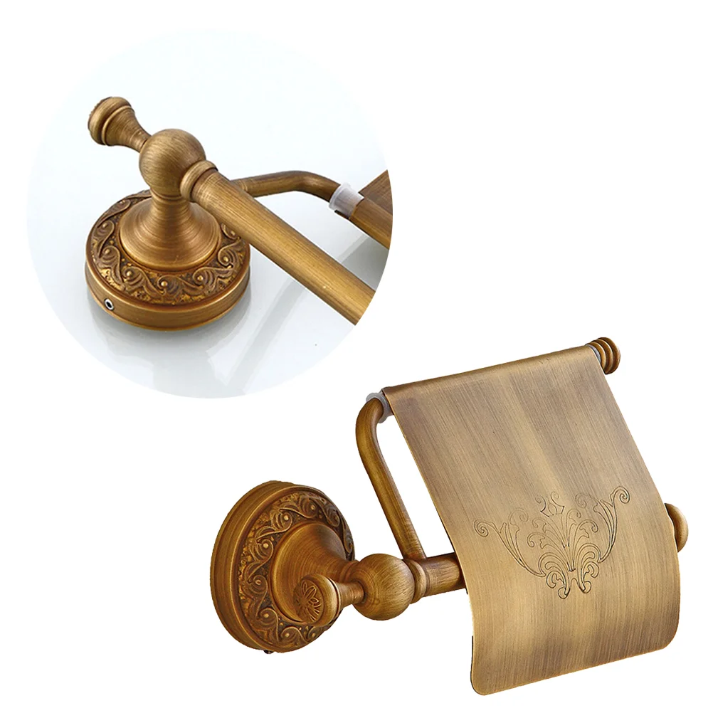 

1pc Paper Rack Portable Retro Antique Carved Accessories Roll Paper for Toilet