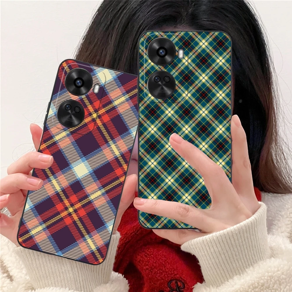 Чехол для мобильного телефона с решетчатой текстурой сетки Huawei Nova 12 11 10 9 8 7 Pro SE 5G