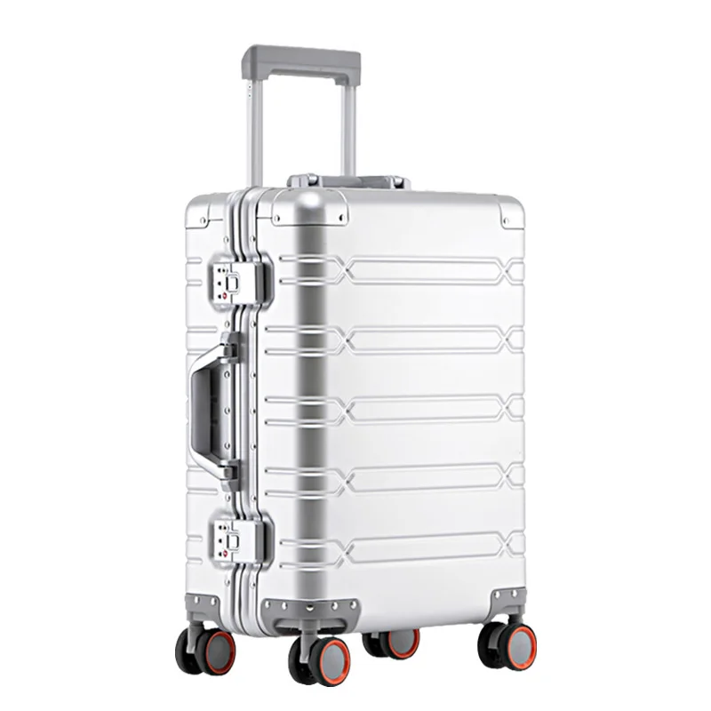 

100% Aluminum-magnesium alloy Travel Suitcase Rolling Luggage 20/24/29 inch Trolley Luggage Carry-On Cabin Suitcase