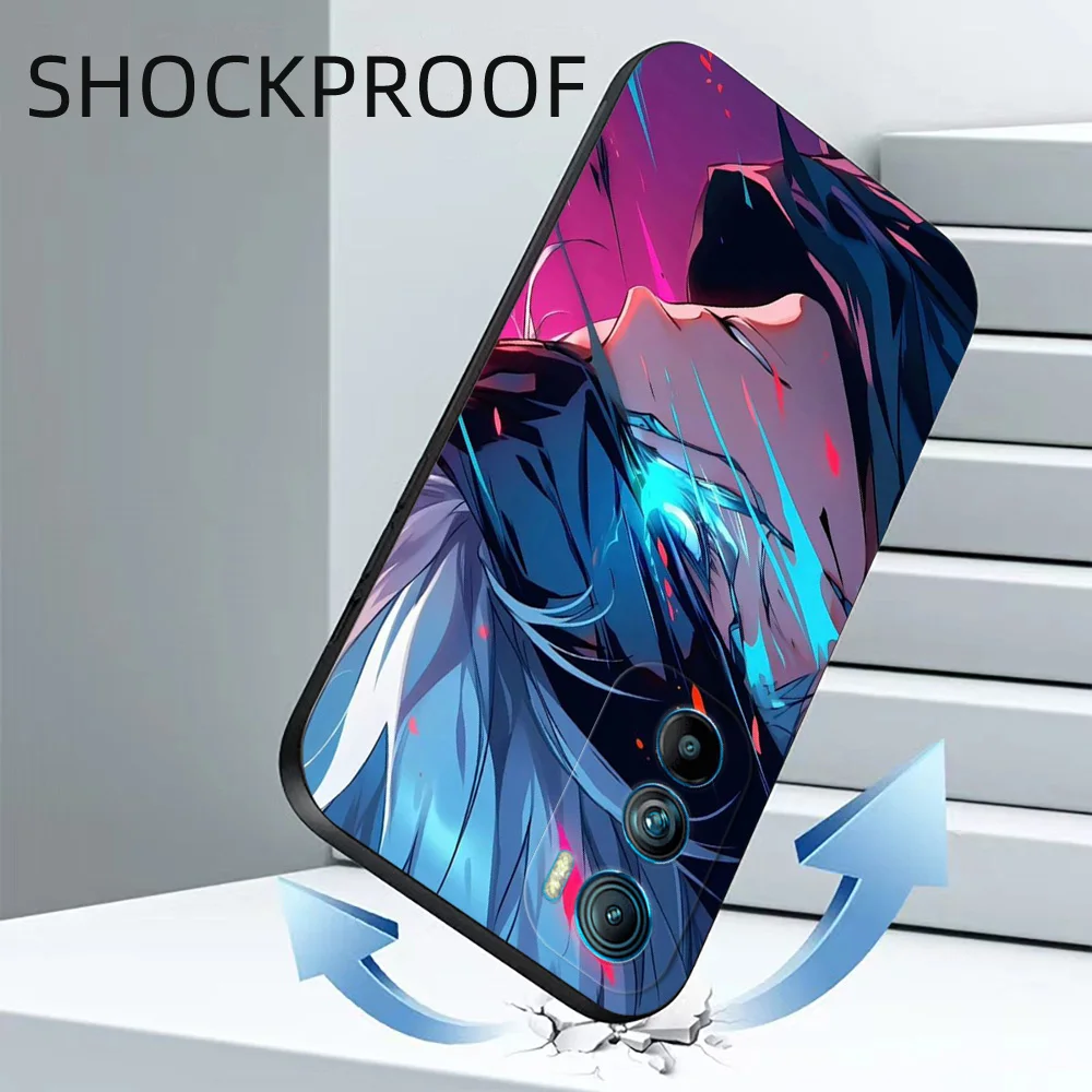Черный чехол из ТПУ для Motorola Moto Edge 40 30 Neo PRO Ultra Fusion 5G E6 PLUS E6i E6S fantasy anime