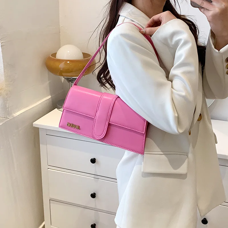 

2023 New Trend Women PU Leather Fashion Shoulder Bag Luxury Brand Designer Underarm Bag Flap Square Crossbody Bag Women