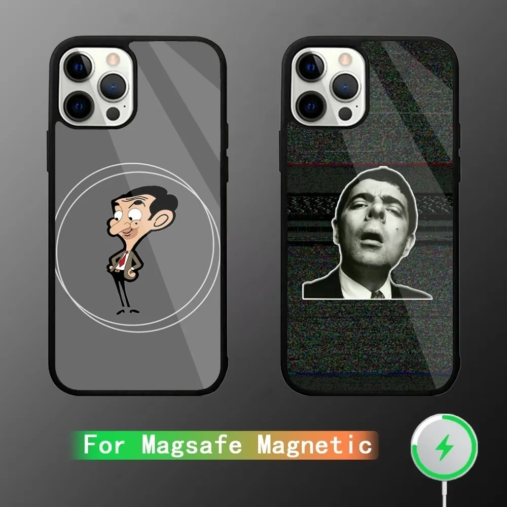 Забавный чехол Mr B-BeanS для телефона iPhone 16 15 14 13 12 11 Plus Pro Max Mini Magsafe магнитная