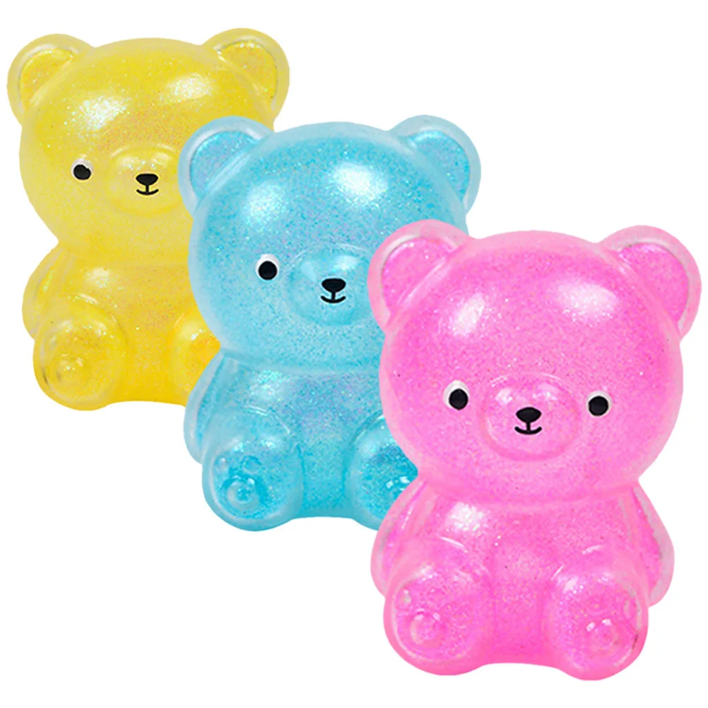 

3 шт., Сжимаемый игрушечный медведь, смешанные цвета