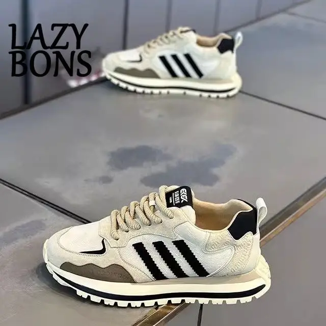 Lazybons/мужская обувь на толстой подошве новая для папы летние дышащие туфли