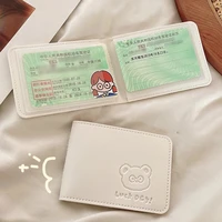 pu driver license holder leather cover car driving cover business id pass candy wallet case card holder driver license holder