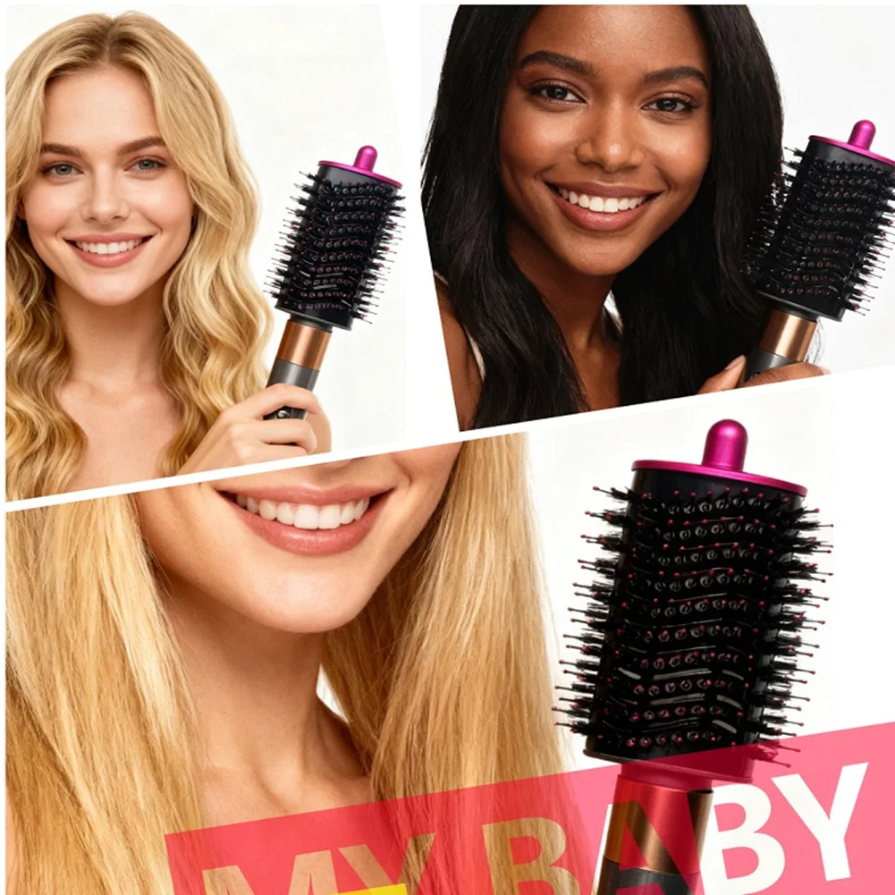 Фото Насадка-расческа popop Smoothing Brush & Airflow для фена Dyson Airwrap HS01 HS05 HS08 для придания объема и контроля пушистости волос №4