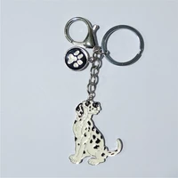 customized spot dog pendant meta key chains for men women keychain