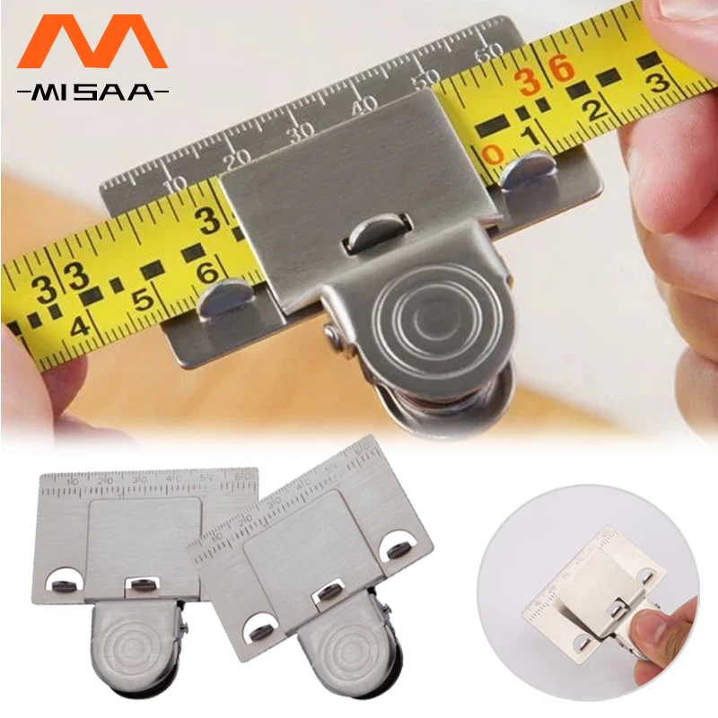 

Measuring Tape Clip Locator Stainless Steel Woodworking Measure Locate Clip Tool Decoration Accessories Hand Tools Meter Measure