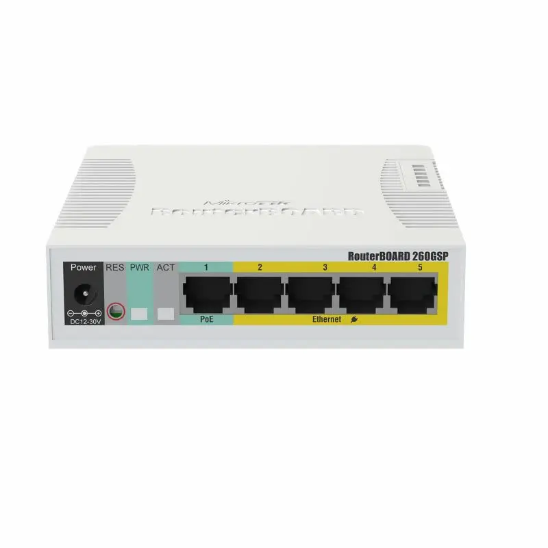 

Mikrotik RB260GSP/CSS106-1G-4P-1S гигабитный коммутатор 5 электрических портов 1 оптический порт SFP