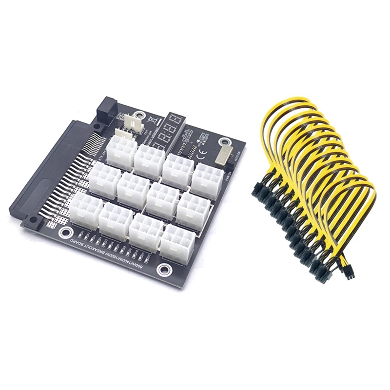 

Коммутационная плата для HP 750 Вт/2200 Вт, GPU PSU, модуль питания, графическая карта сервера, преобразование с 6pin на 8pin кабеля для майнинга BTC