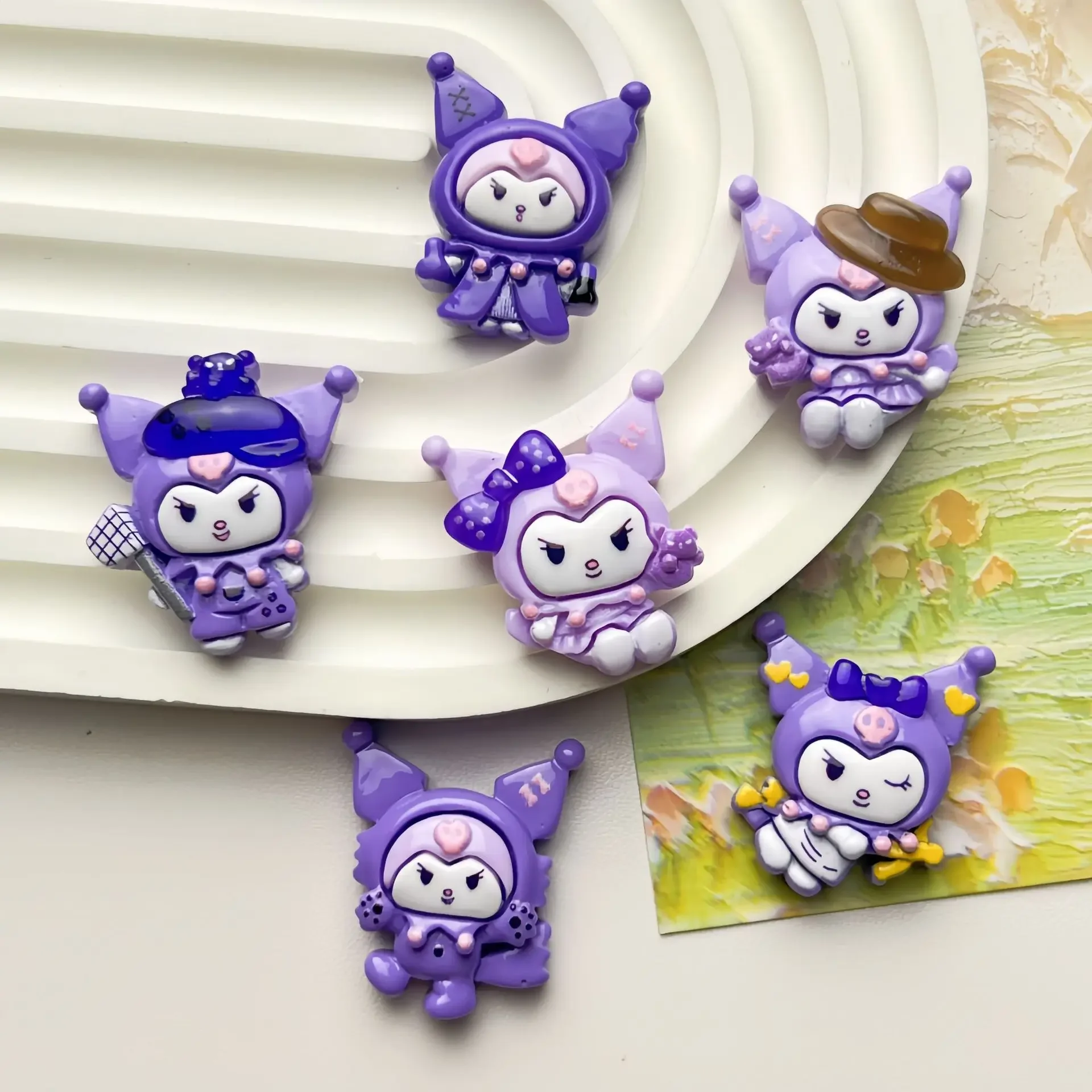 5 шт. Мультяшные блестящие фиолетовые Фотообои