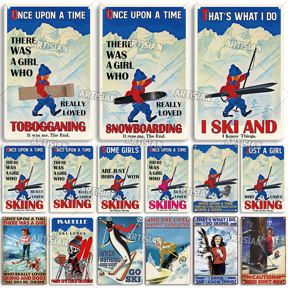 Ing Tin Plate Sledding Sport Decorative Sign Wall Decor Garage Bar Pub Club Hotel Cafe