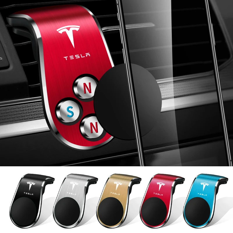 

Magnetic Car Phone Holder Magnet Mount Cell Phone Stand GPS For Tesla Model 3 2022 S X Y Style Roadster Invader Coil Mod WYE K80