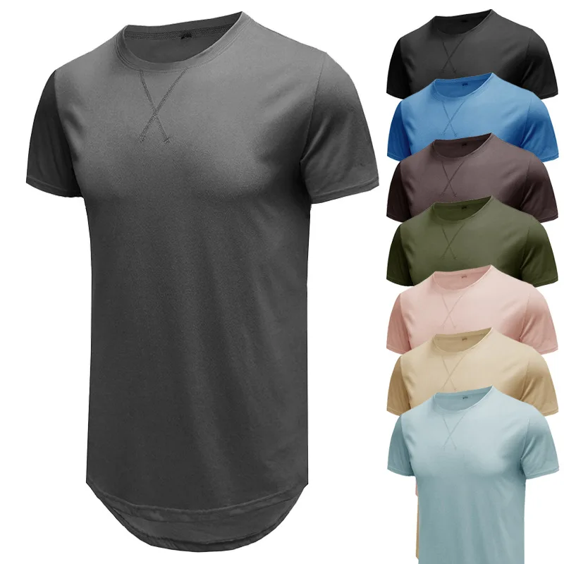 

Summer Men's Clothes T-Shirt Slim Short Round Neck Short Sleeve Men's T-Shirt Top Multicolor Tee US SIZE