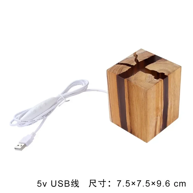 Креативная атмосфера для открытого лагеря семейная Настольная лампа с трещинами