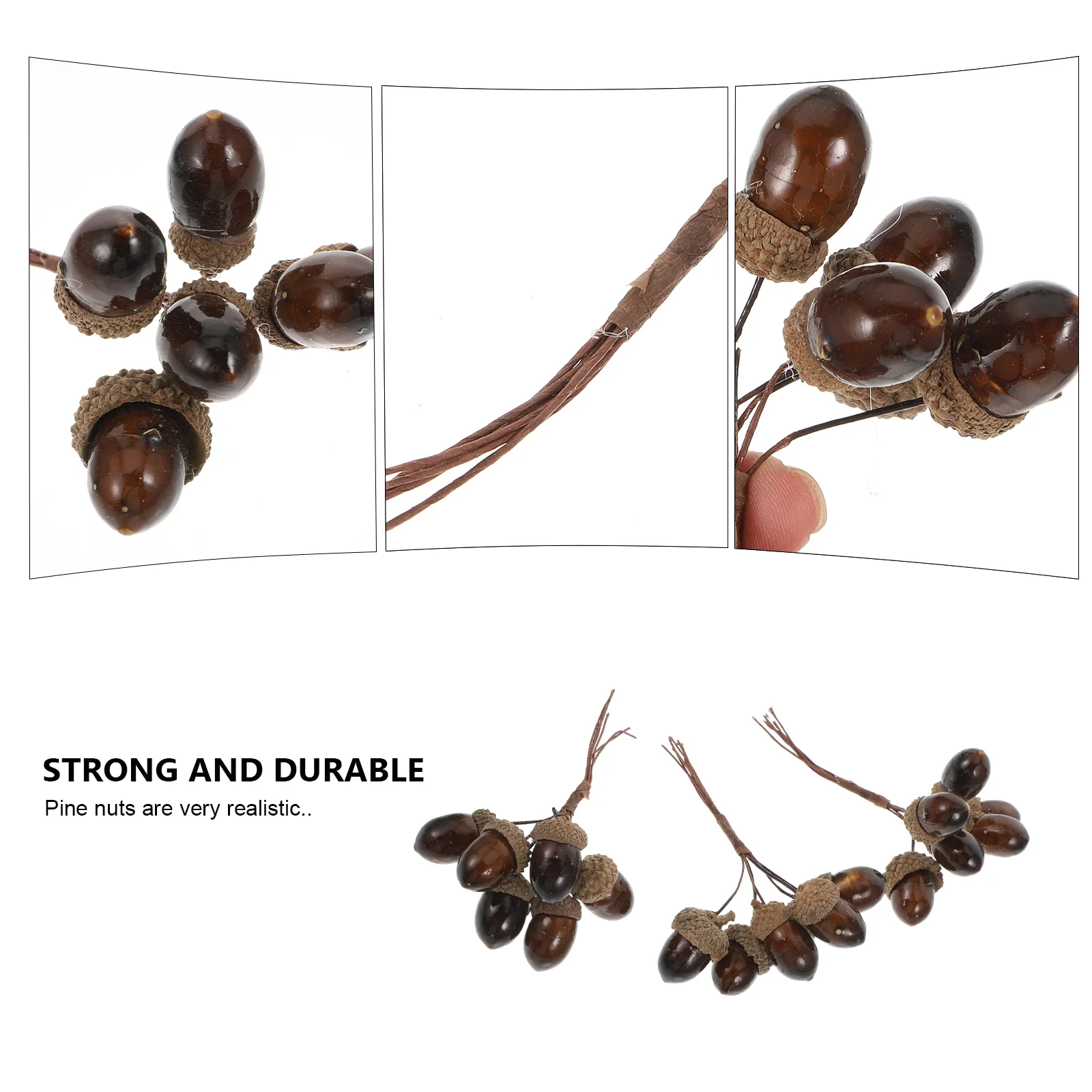 3 шт. искусственные кедровые орехи реалистичный декор имитация букета украшение