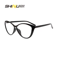 shinu womens decorative cat eye glasses acetate frame women prescription glasses ring focus lenses control myopia progression