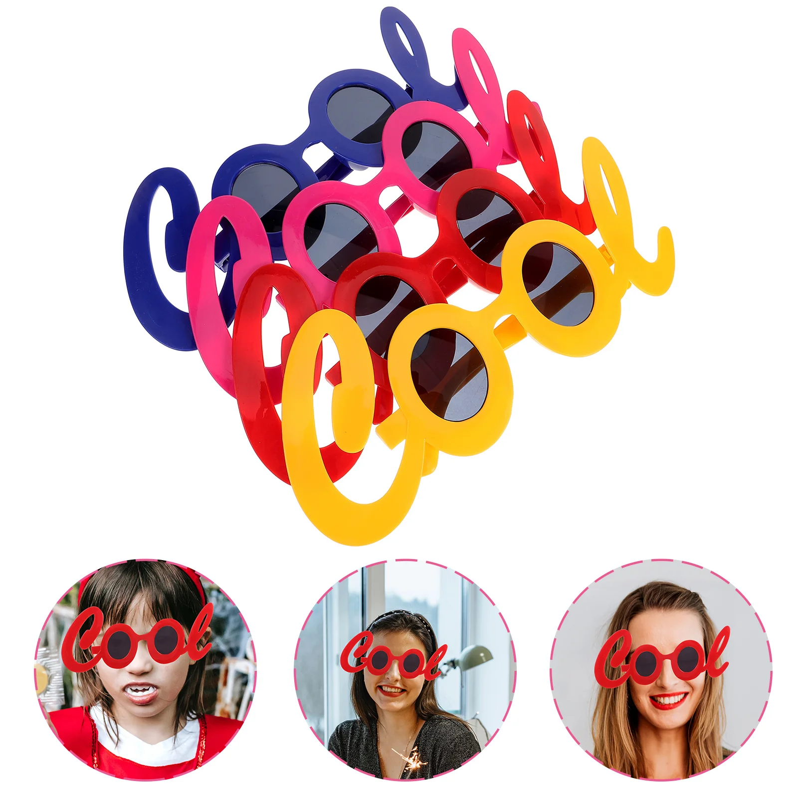 

4 Pcs Decor Party Ornament Glasses Photo Props Funny Eyewear Plastic Eyeglasses