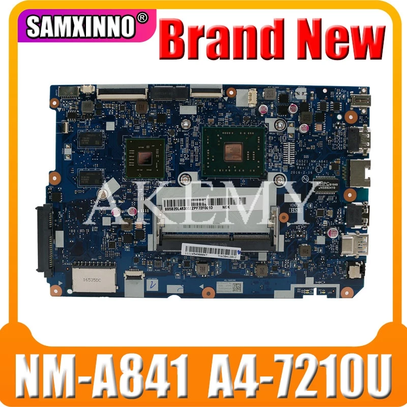 

CG521 NM-A841 motherboard For Lenovo 110-15ACL notebook motherboard FRU 5B20L46292 With CPU A4-7210 DDR3 100% tested working