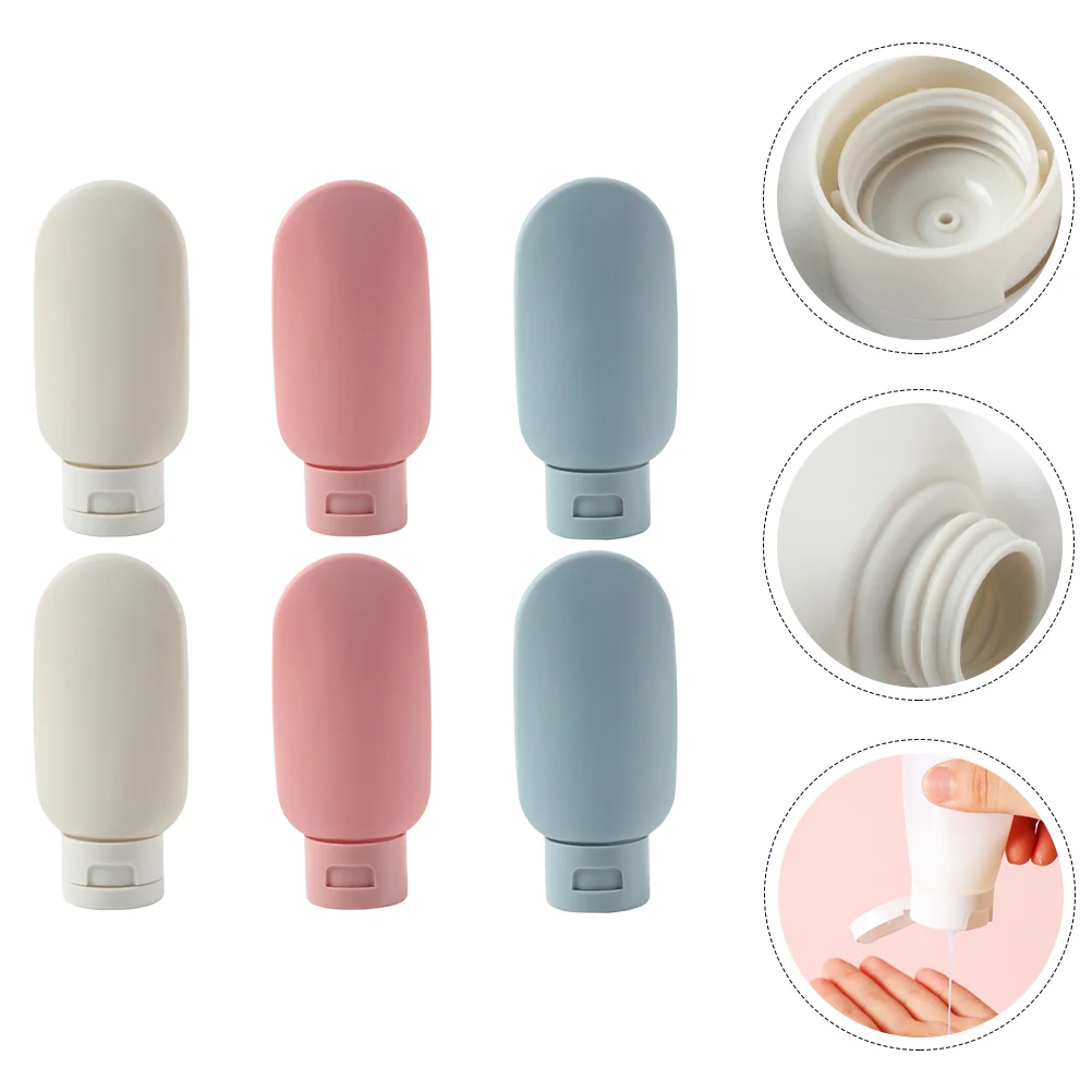 

6 шт бутылок пустые бутылки многоразовые аксессуары для путешествий для шампуня Сжимаемый контейнер для мыла пресс-бутылка для лосьона