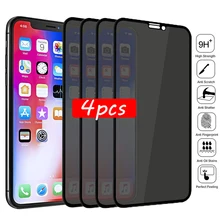 1-4Pcs Privacy Tempered Glass Screen Protector for IPhone 13 Pro Max 12 11 6 6s 7 8 Plus Anti-spy Glass on IPhone XS X XR Mini