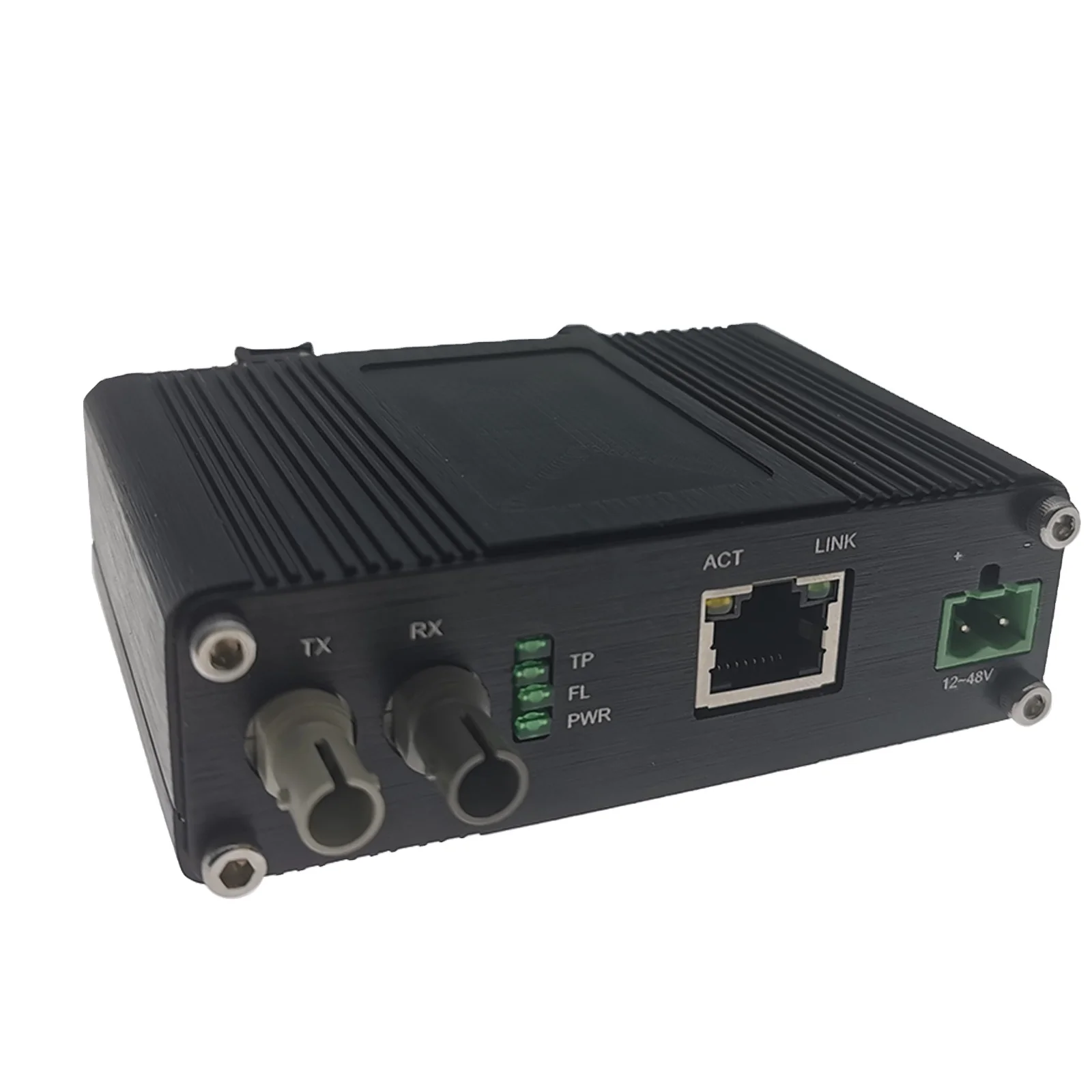 Фото Промышленный мини-конвертер Ethernet OEM 10BASE-T в 10BASE-FL с оптоволоконным разъемом ST для установки на DIN-рейку №1