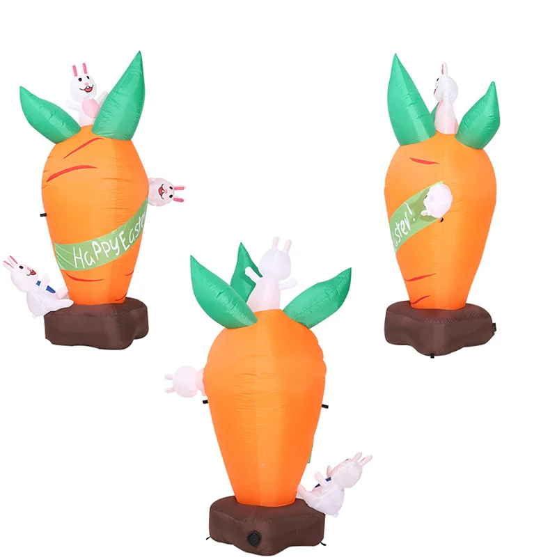 

1.8m Easter Carrot Inflatable model Cute Easter Bunny Inflatable mold Happy Easter Party Decor For Courtyard Scene Layout Props
