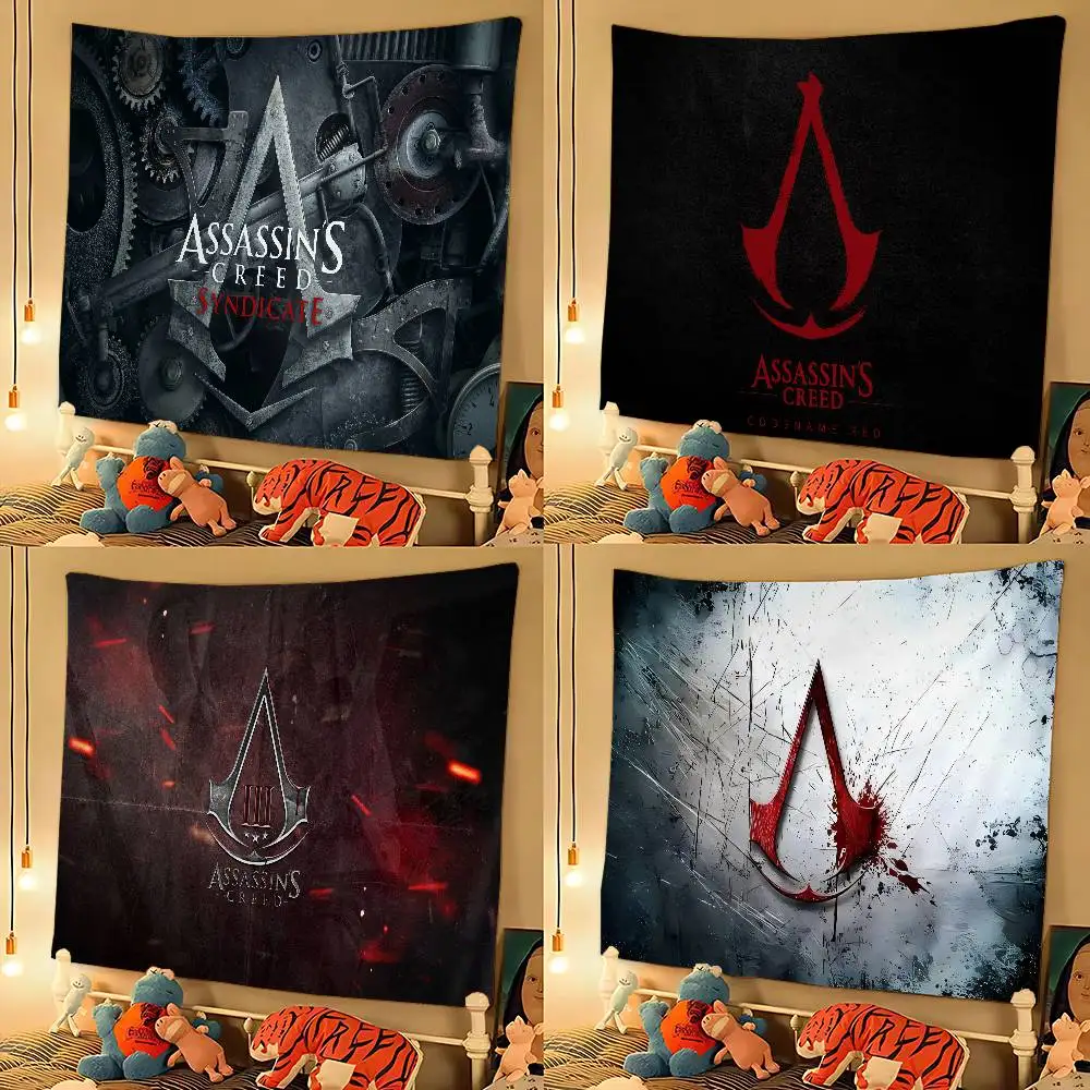 Фото Настенный гобелен с принтом Game A-Assassins C-Creeds, большой, научно-фантастический, для декора комнаты и дома, декоративное одеяло №1