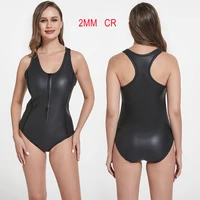 2mm cr neoprene women snorkeling wetsuit water sports high elastic warm smooth leather one piece swim diving suit bathing beach