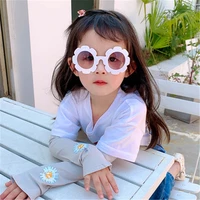 2022 children cute cartoon flower heart sunglasses kids round glasses baby fashion colors sunglasses boys girls eyewear candy