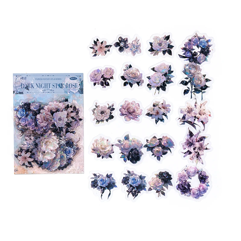 

Набор стикеров цветы 40 шт