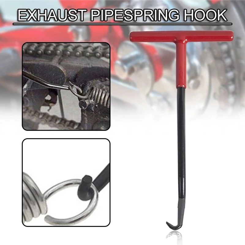 

Universal Motorbike Exhaust Pipe Tension Spring Hook T-handle Exhaust Pipe Spring Motorcycle Motor Repair Tools Accessories