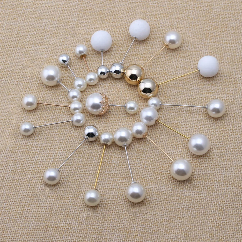 

Vintage Factory Fashion Luxury Double Simulated Pearl Gold Alloy Brooch Pin DIY Lapel Dress Jewelry Brooches Accessories
