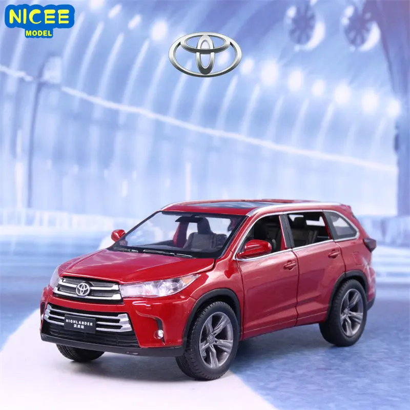 

1:32 Toyota HIGHLANDER SUV High Simulation Diecast Metal Alloy Model car Sound Light Pull Back Collection Kids Toy Gifts E119
