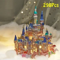 298 pcs 3d diy metal puzzle model kits princess dream castle assemble model toys for children gift for friend