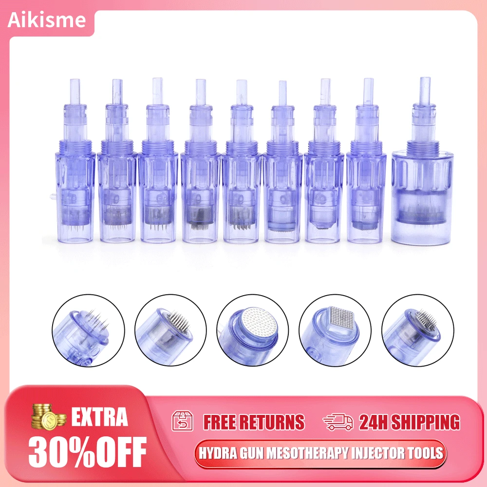1 Pz Derma Pen Cartucce Aghi Mini Iniezione D'Acqua Microneedle Con Tubo A Siringa Per Pistola Hydra Mesoterapia Iniettore Strumenti