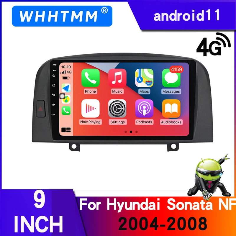

Мультимедийная магнитола на Android 11, с видеоплеером, GPS-навигацией для Hyundai Santa Fe 2 2004-2008, Carplay, автомобильная навигация «Все в одном»