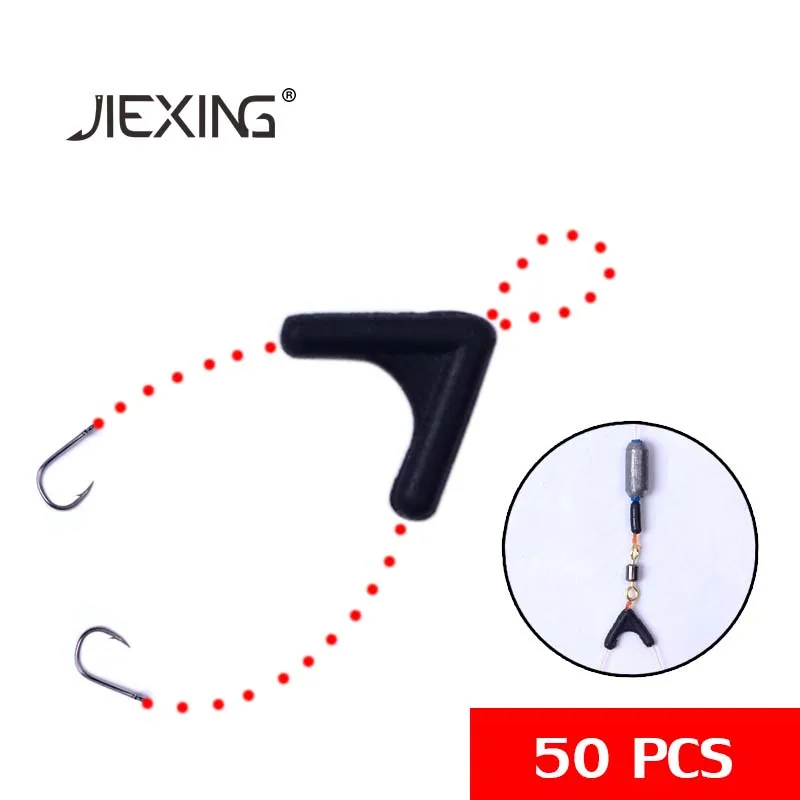 

50 шт., рыболовные Вертлюги с двумя крючками