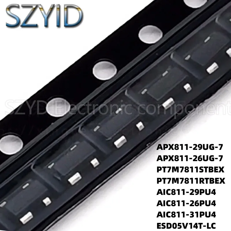 

100PCS SOT143 APX811-29UG-7 PT7M7811STBEX PT7M7811RTBEX Φ